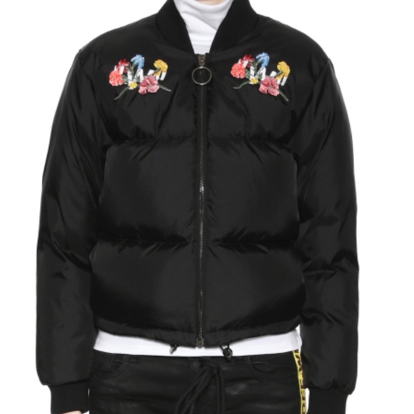Off White
"Woman" Floral-Embroidery Ripstop Puffer Bomber Jacket - Picture 4 of 16